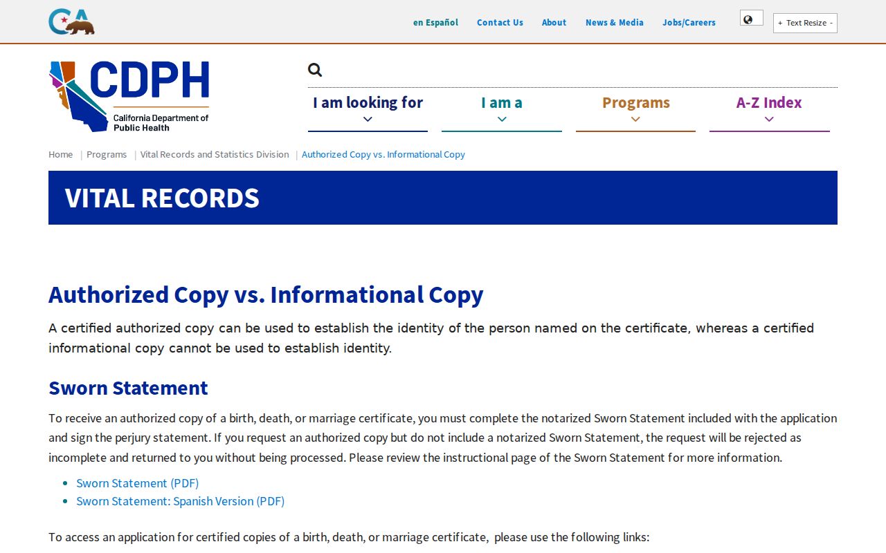 Hanford previous residents authorized and informational vital-record copy guidance
